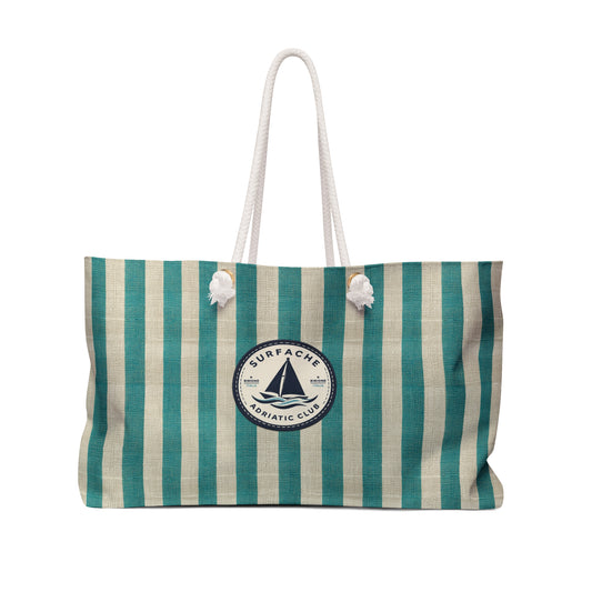 Surfache Adriatic Club Striped Weekender Bag — Surf & Sail Logo Tote