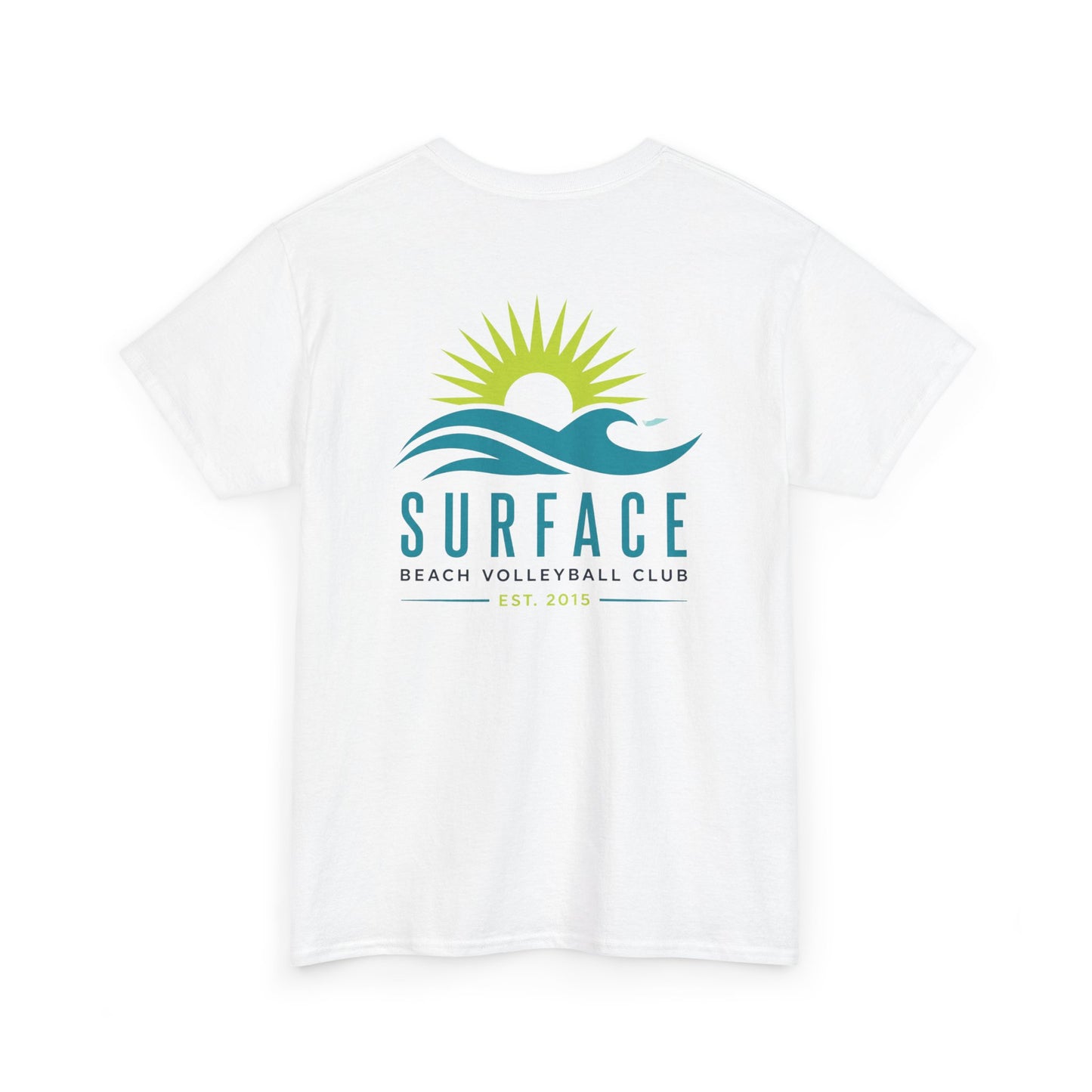 Surface Beach Volleyball Club Tee — Surf Wave & Sun Graphic T-Shirt