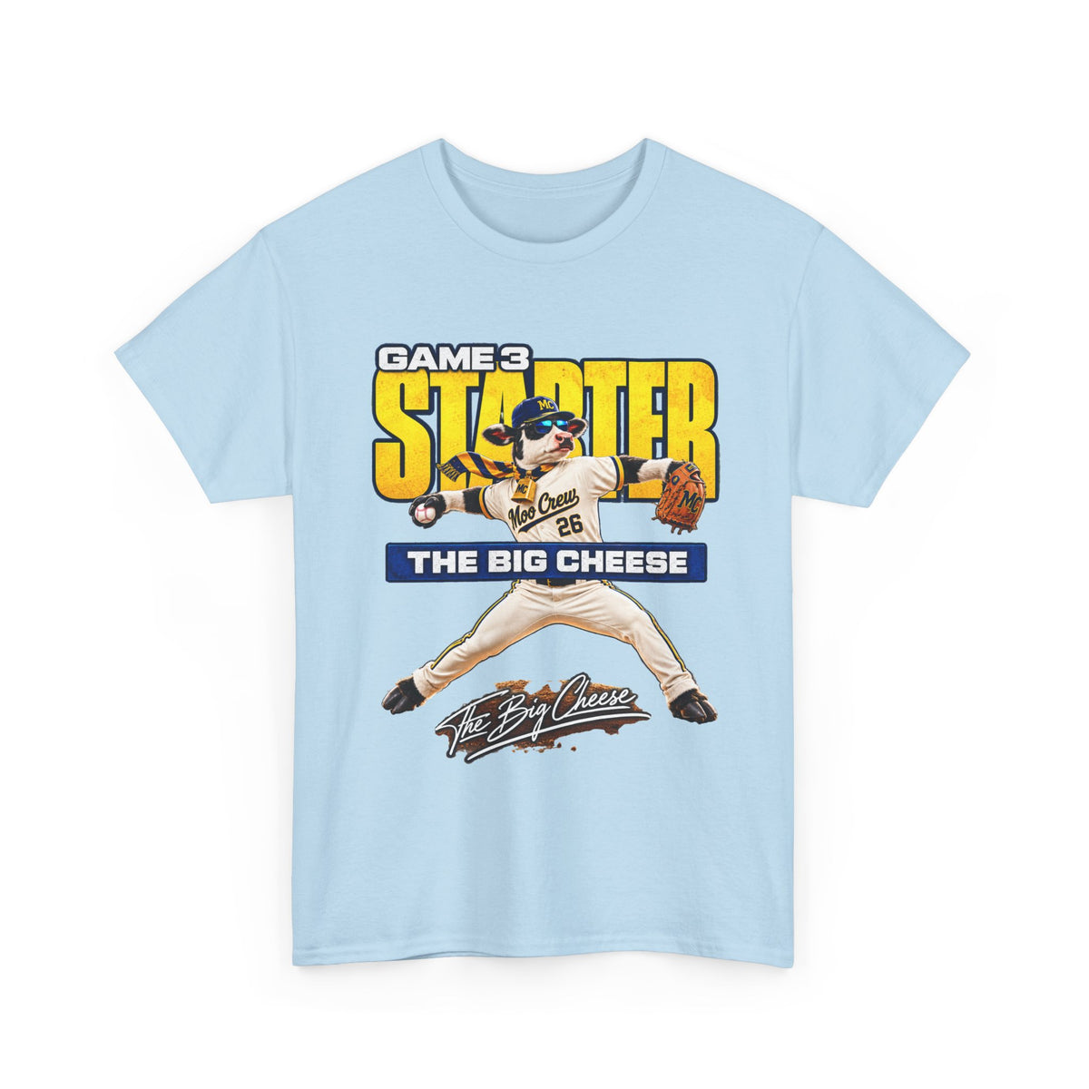 Moo Crew Game 3 Starter Baseball T-Shirt – The Big Cheese