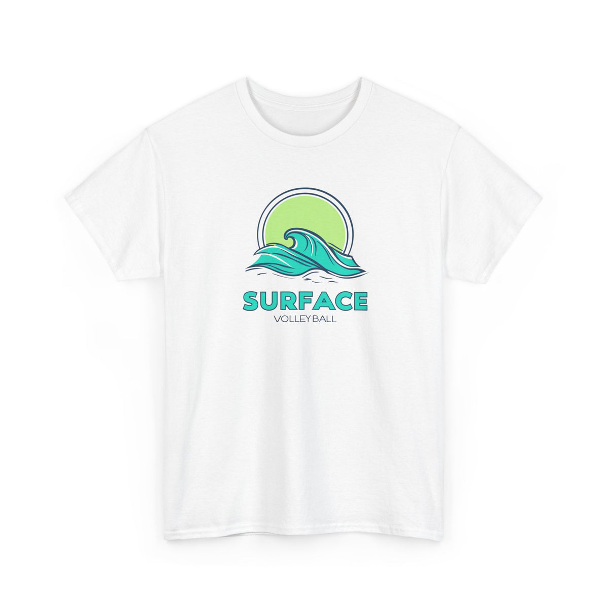 Surface Volleyball Tee — Retro Wave Surf Logo T‑Shirt