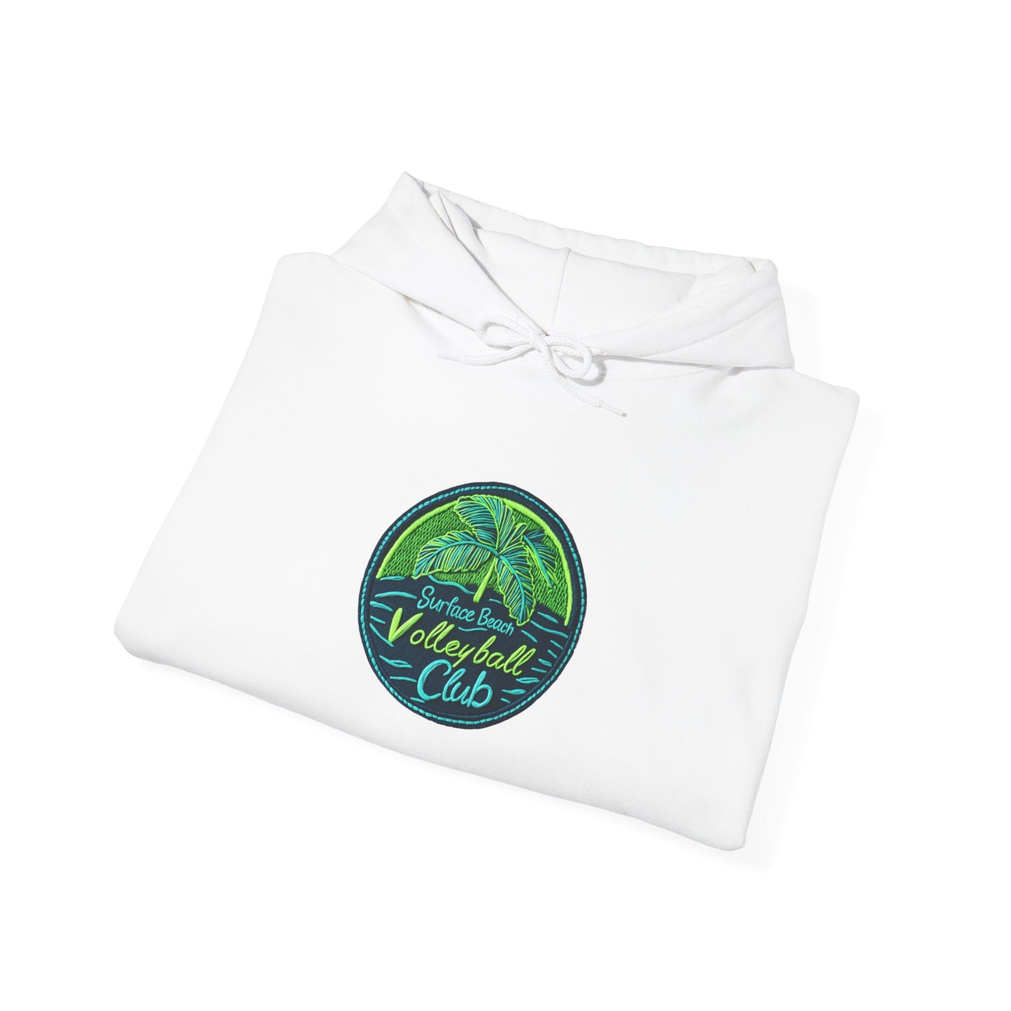 Palm Icon Surface Beach Volleyball Unisex Heavy Blend™ Hooded Sweatshirt