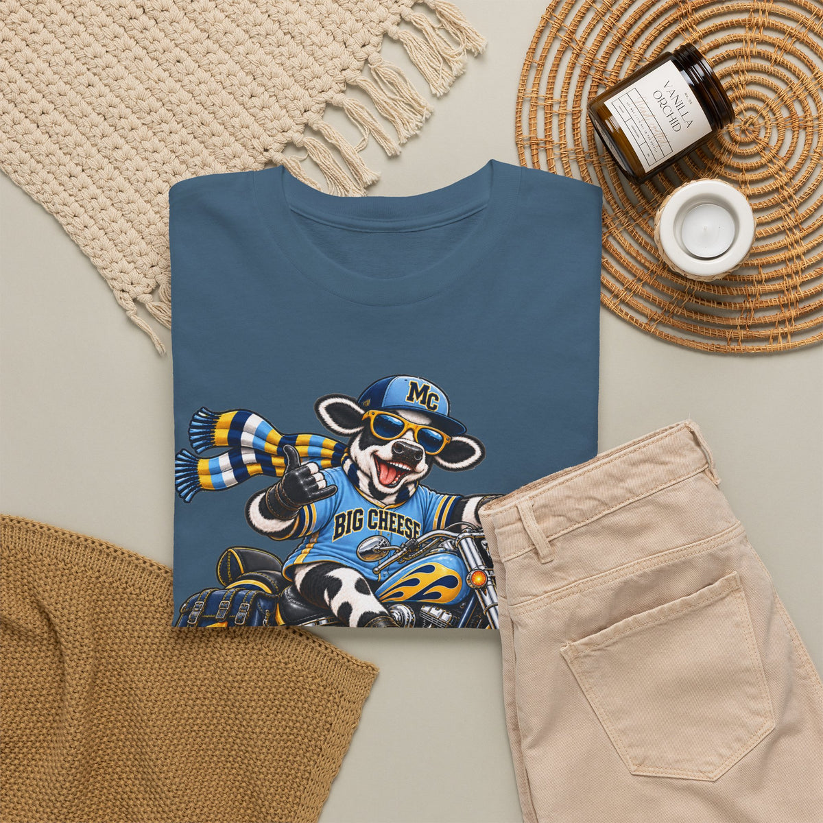 Moo Crew The Big Cheese Retro WI Teams Graphic Tee