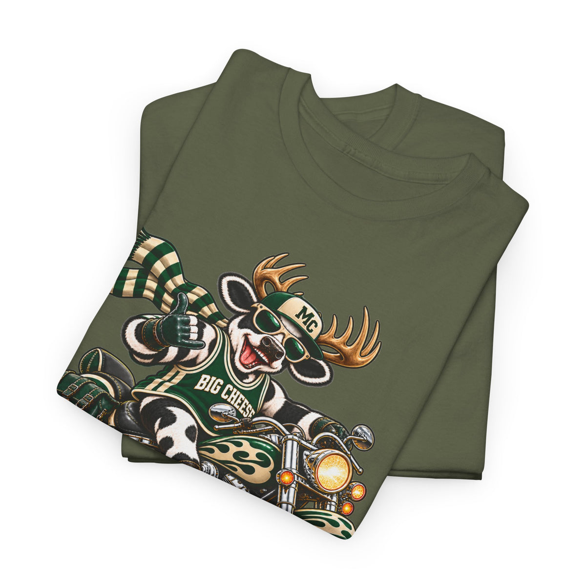 Moo Crew The Big Cheese Retro WI Teams Graphic Tee