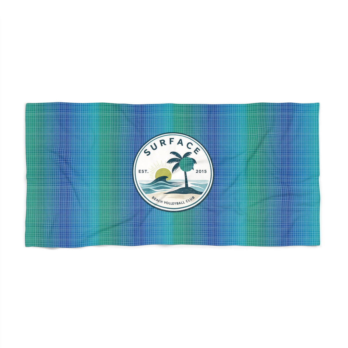 Beach Towel — Surface Tropical Stripe Towel with Palm Logo
