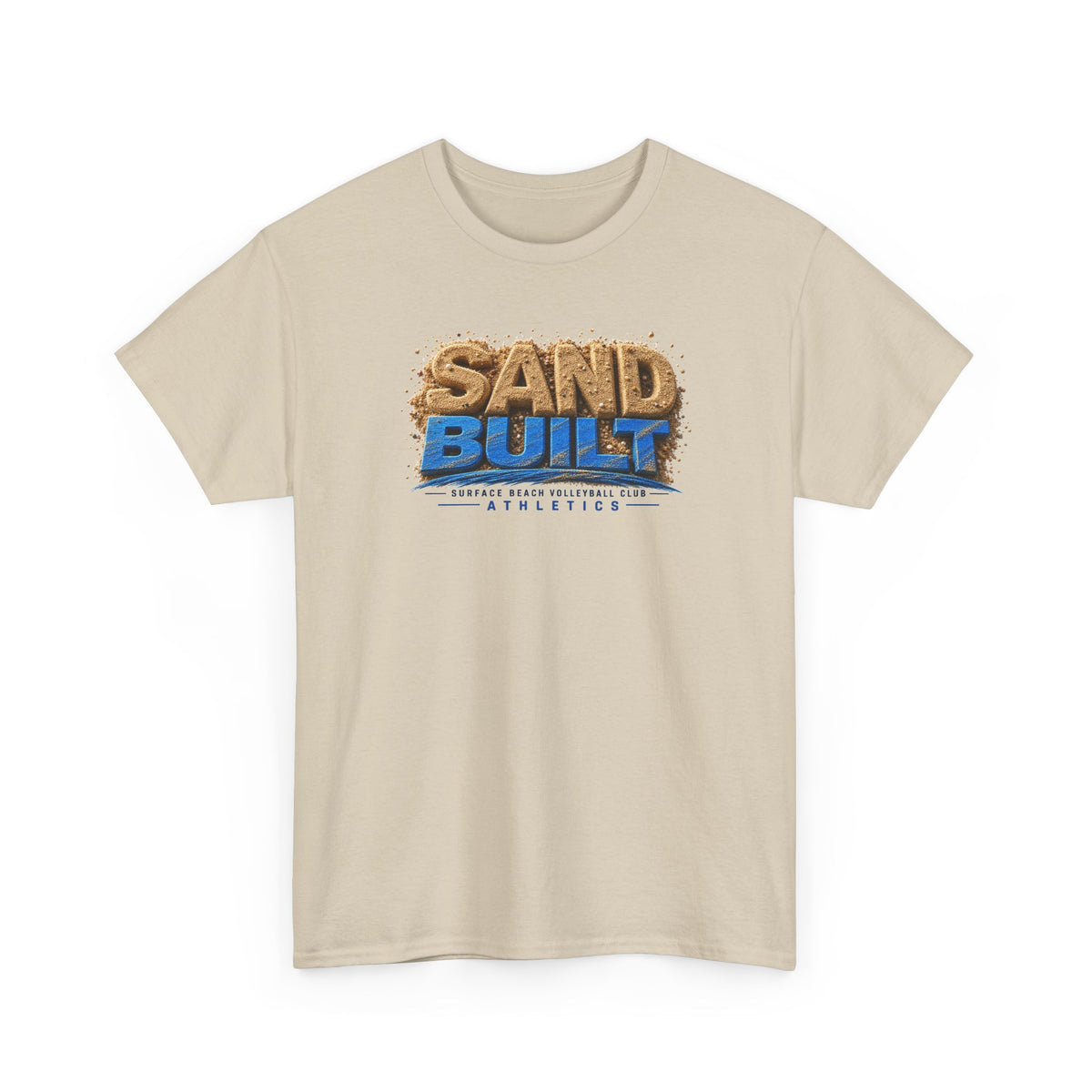 Sand Built Athletic Tee – Beach-Inspired 'Sand Built' Graphic T-Shirt