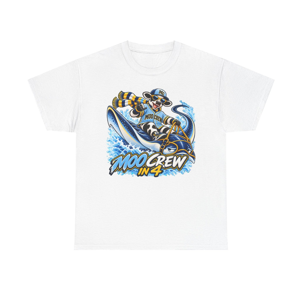 Moo Crew In 4 Retro WI Teams Graphic Tee