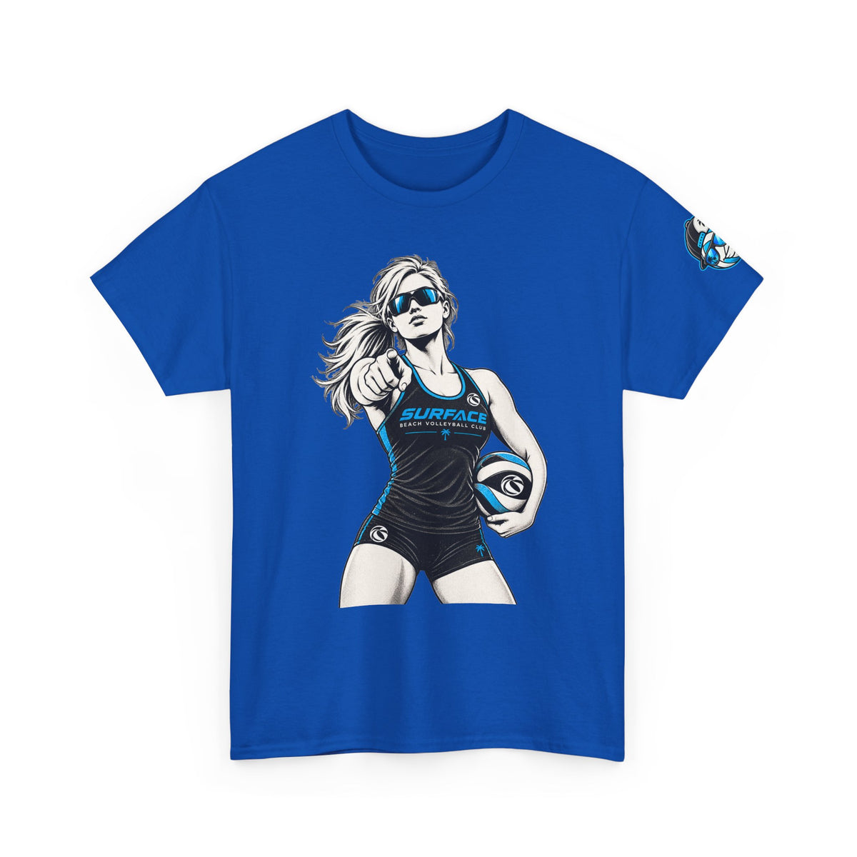 Volleyball Player Graphic Tee — Fierce Female Athlete Design
