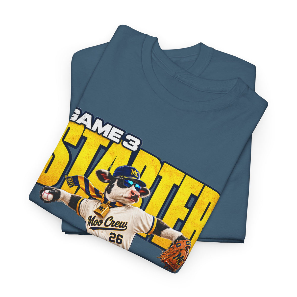 Moo Crew Game 3 Starter Baseball T-Shirt – The Big Cheese