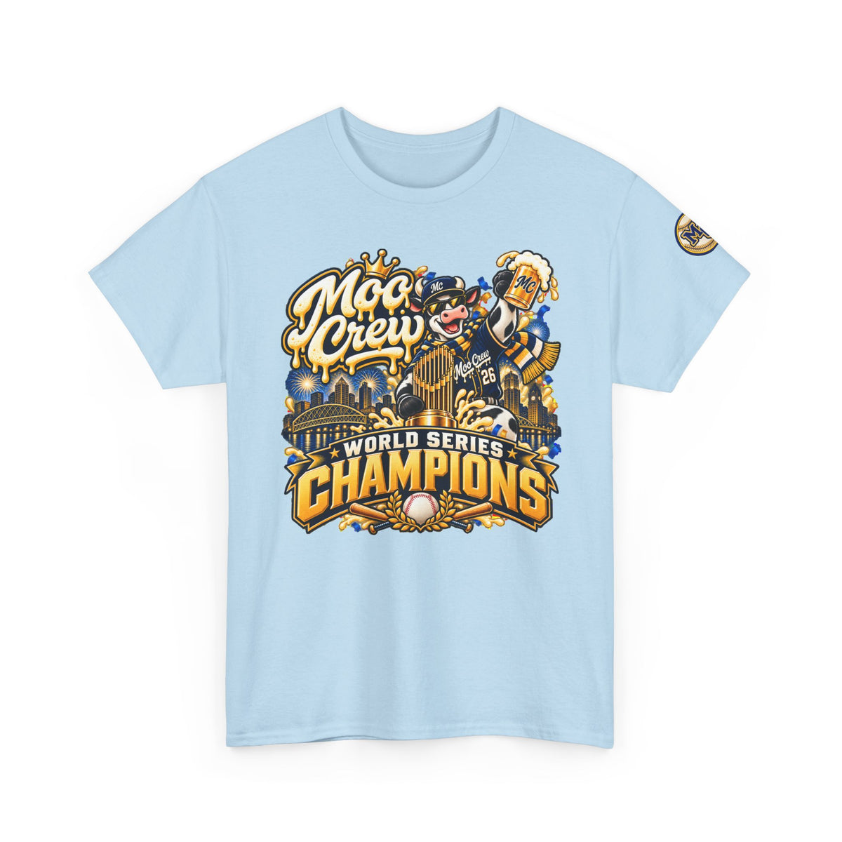 Moo Crew World Series Champions Baseball T-Shirt