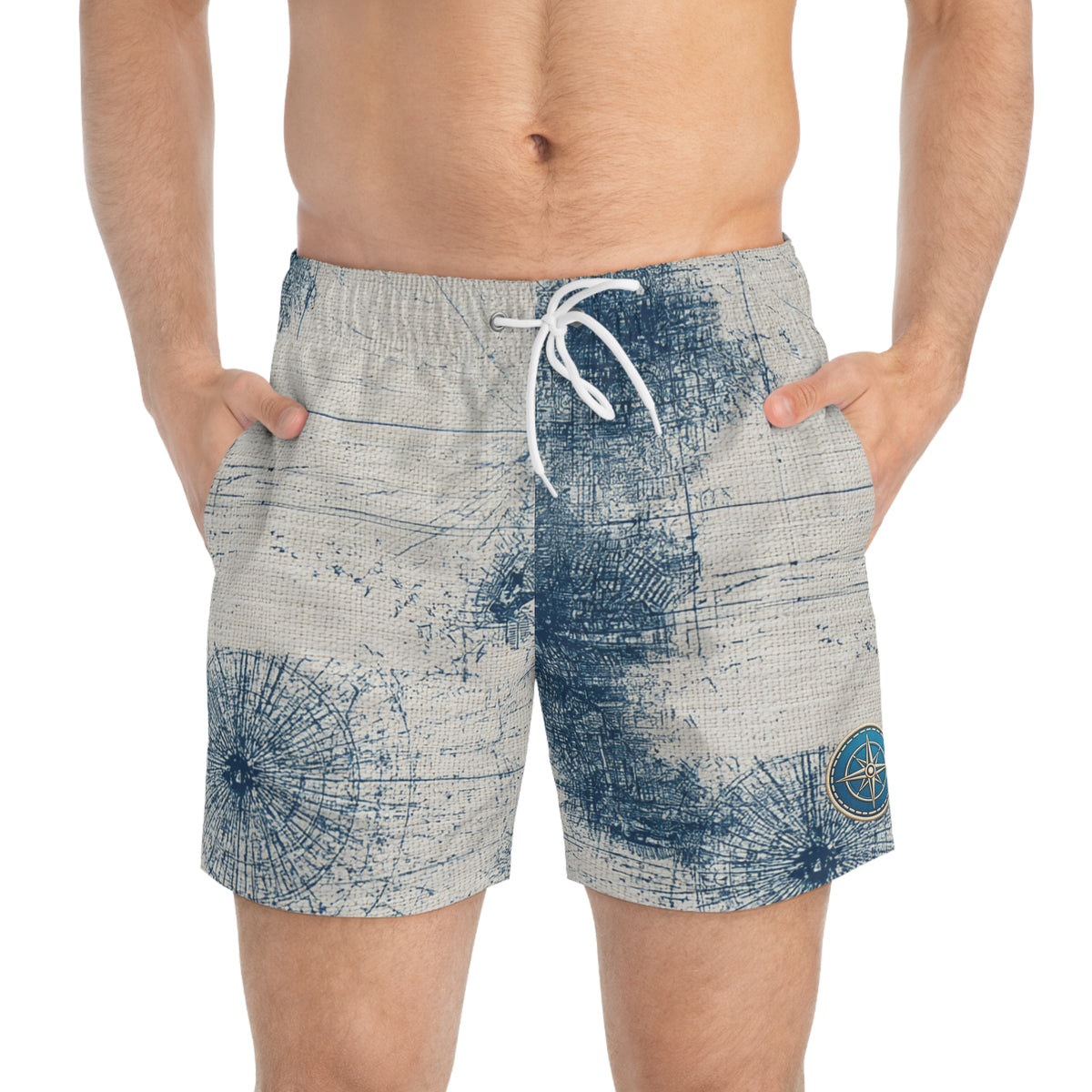 Surfache Charting Swim Trunks with Compass Patch