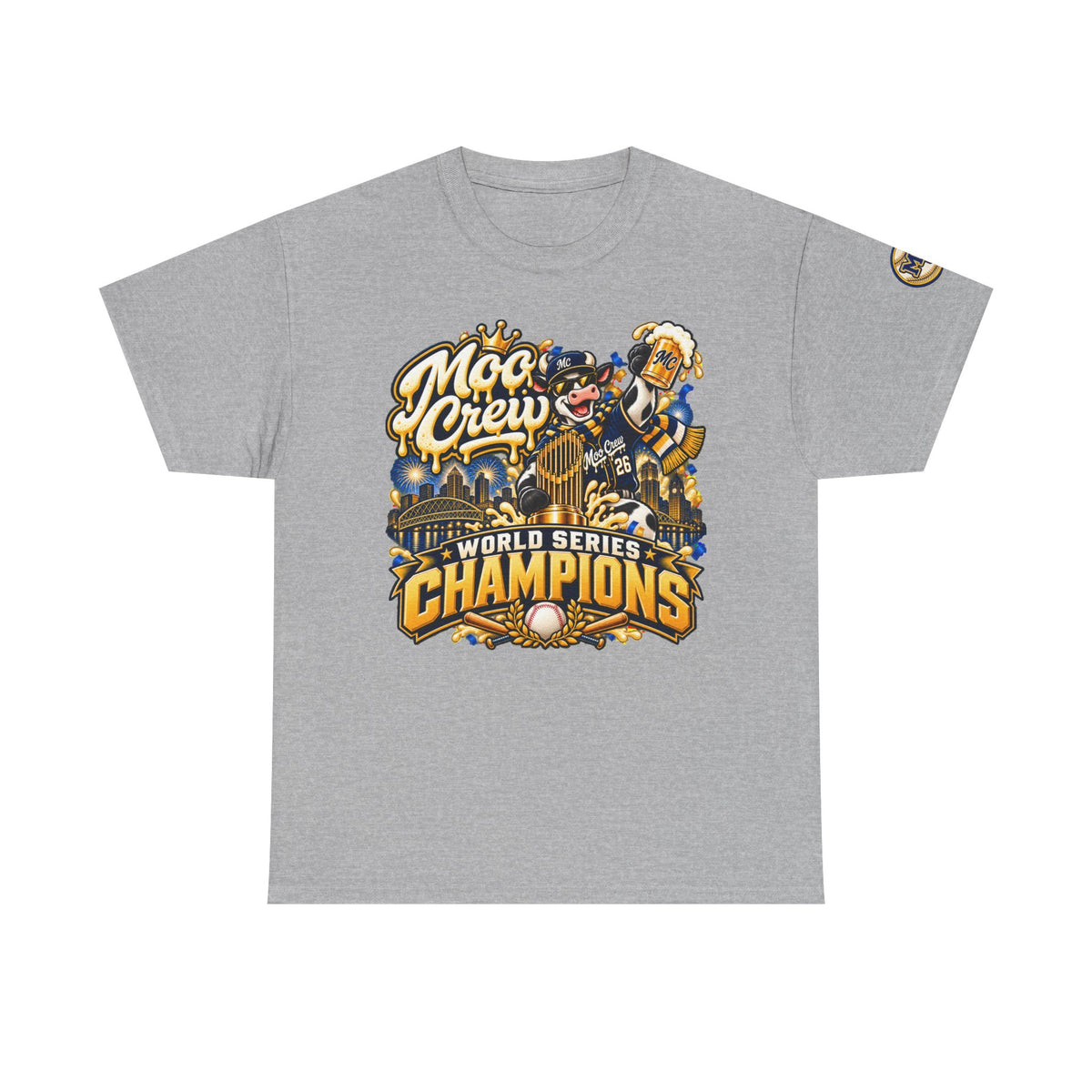 Moo Crew World Series Champions Baseball T-Shirt
