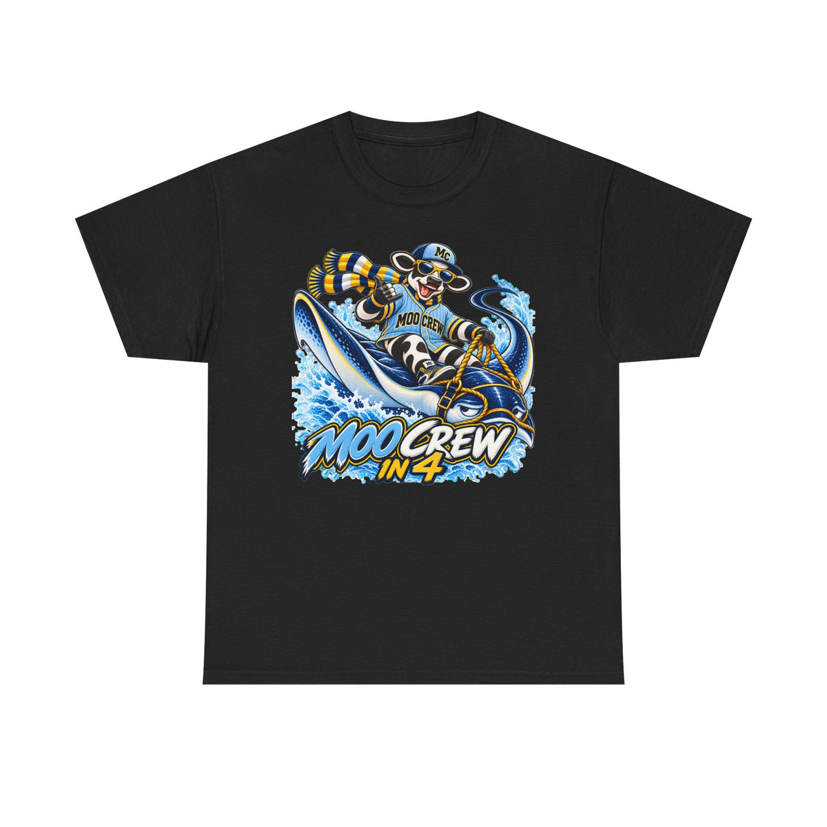 Moo Crew In 4 Retro WI Teams Graphic Tee