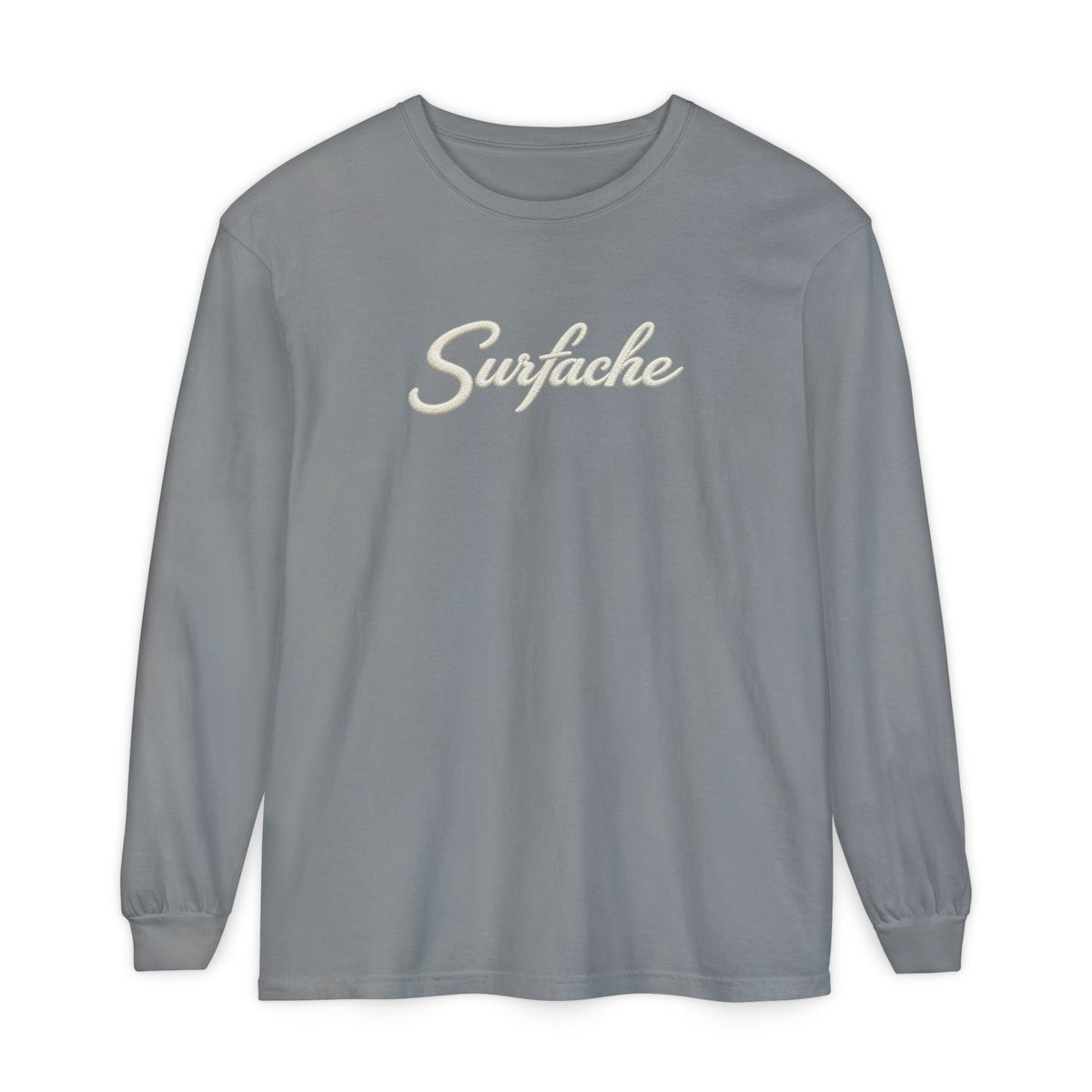 Surfache Long Sleeve T‑Shirt — Coastal Bird Patch Graphic