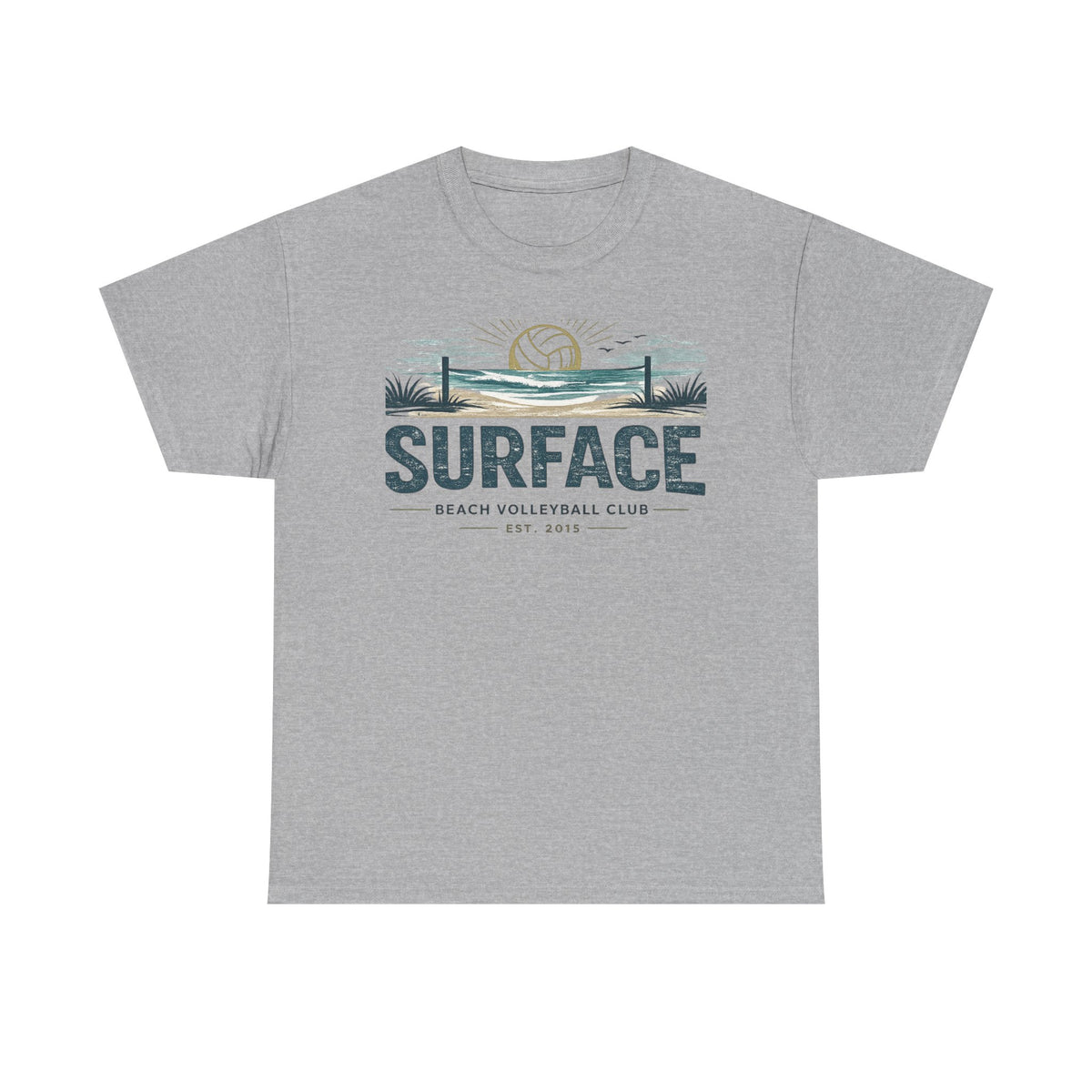 Surface Beach Volleyball Club T-Shirt — Vintage Coastal Volleyball Tee