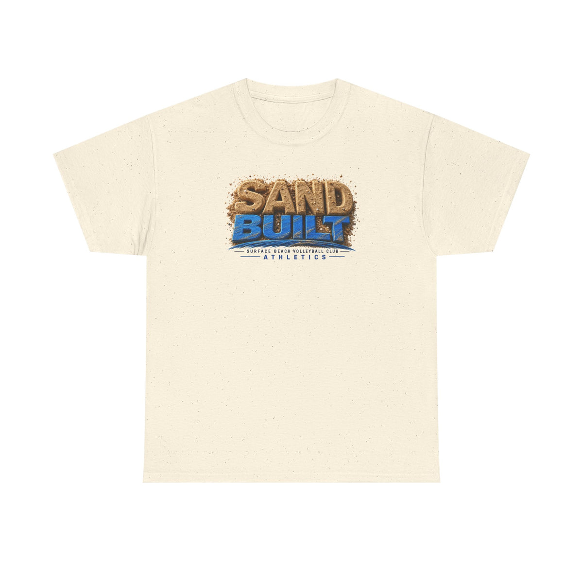 Sand Built Athletic Tee – Beach-Inspired 'Sand Built' Graphic T-Shirt