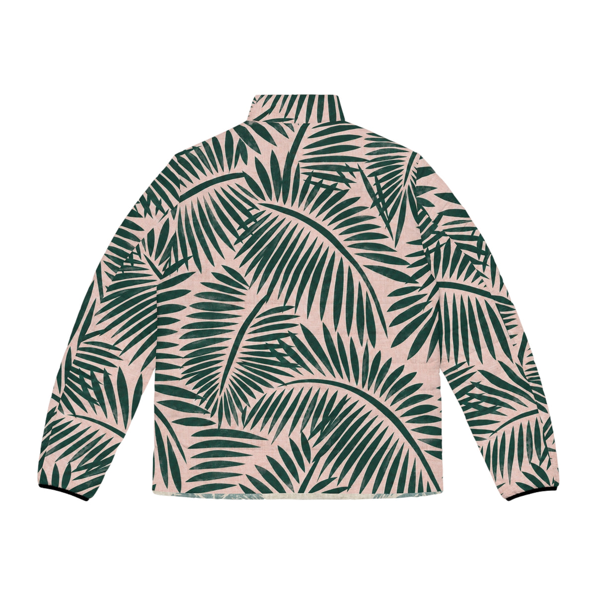 Men’s Tropical Palm Leaf Puffer Jacket