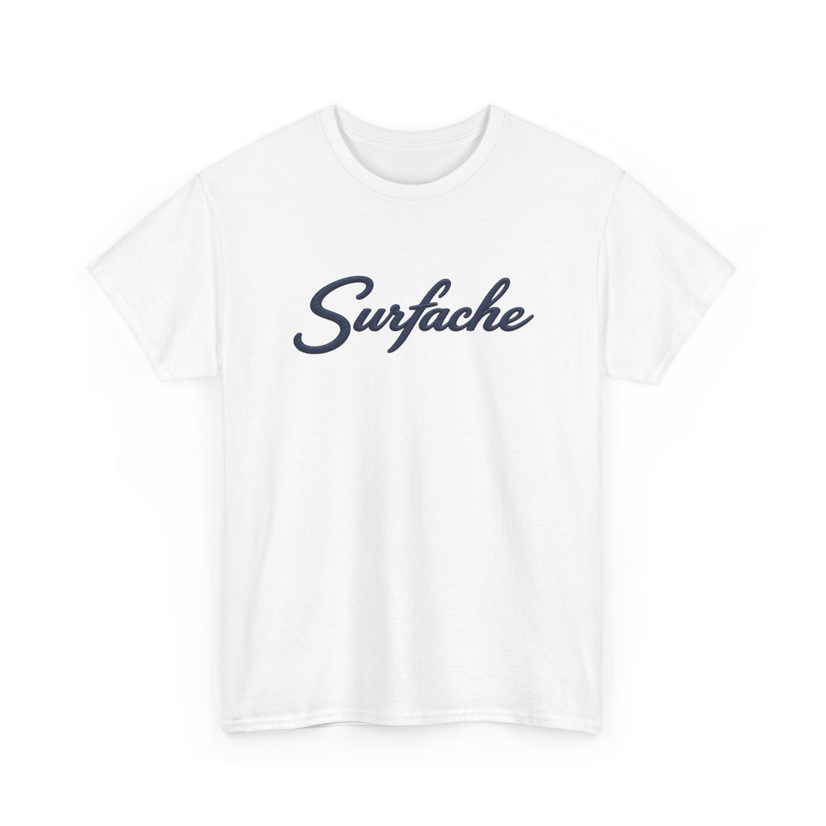 Surfache Logo Tee — Retro Script Front & Manta Ray Patch Back