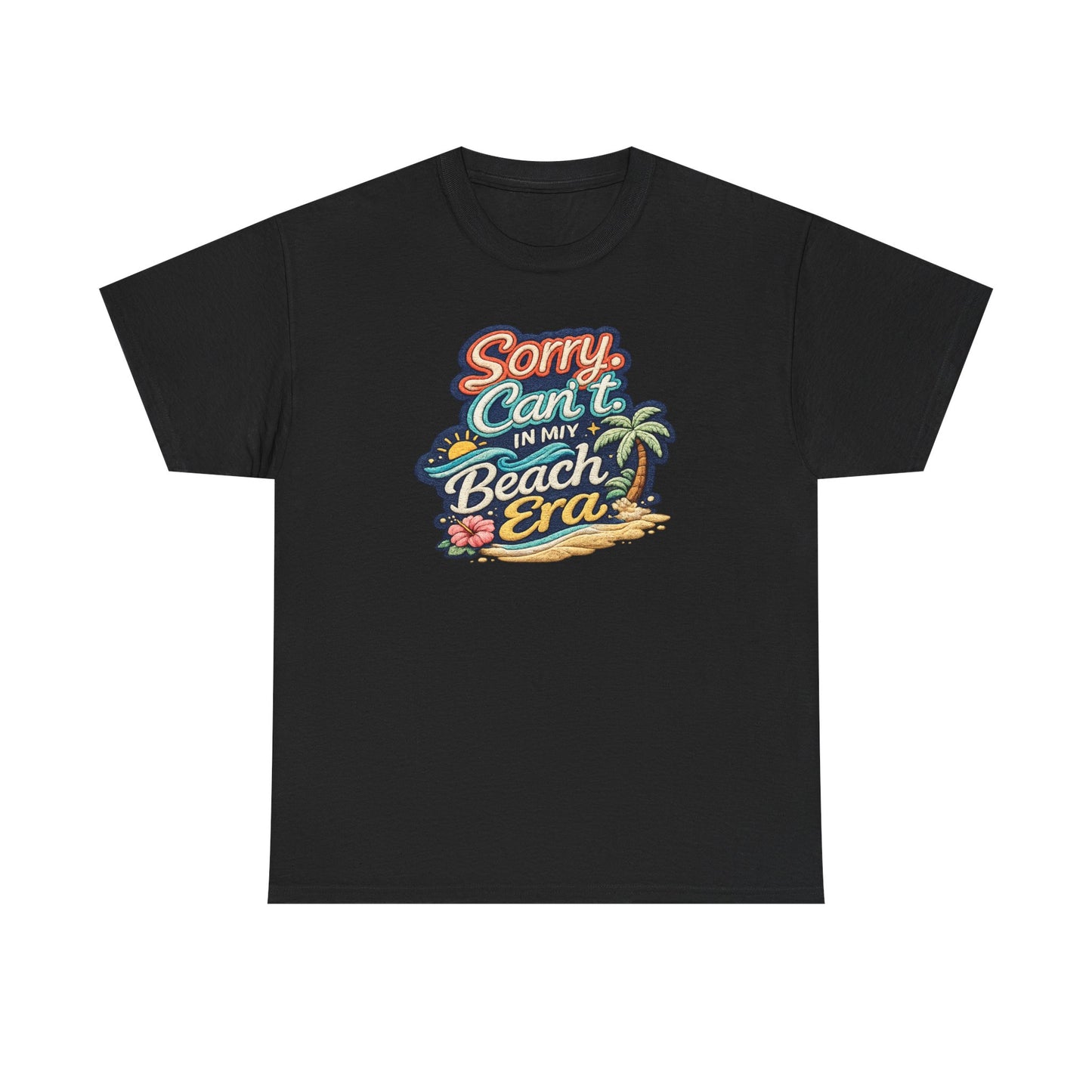 Sorry Can't, In My Beach Era Tee — Retro Tropical Palm Beach Vacation T‑Shirt