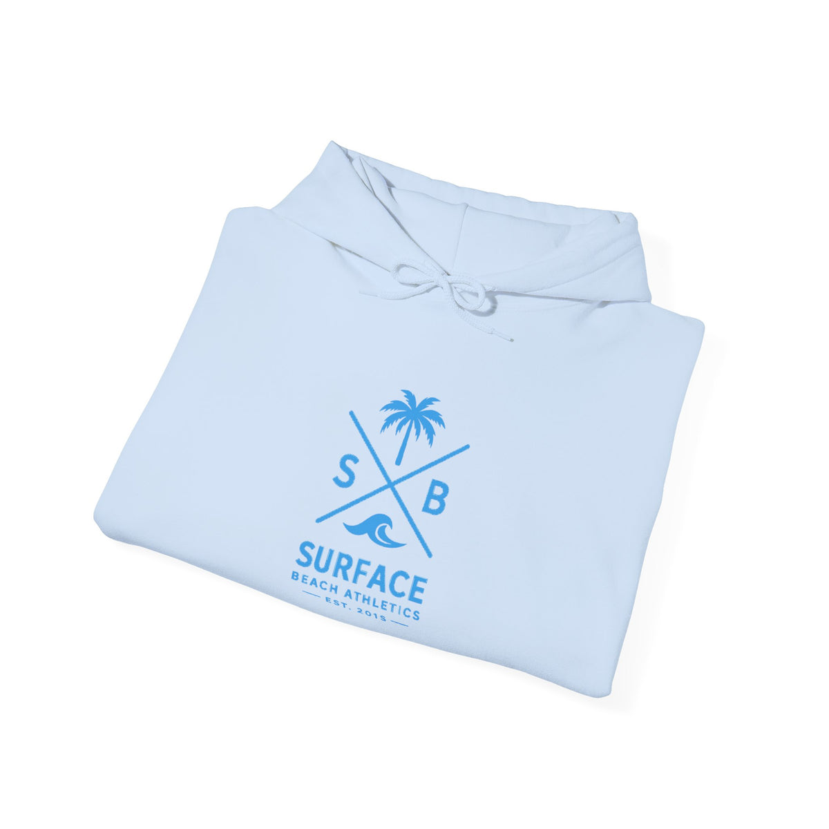 Surface Beach Athletics Hoodie — Palm Tree Surf Logo Pullover