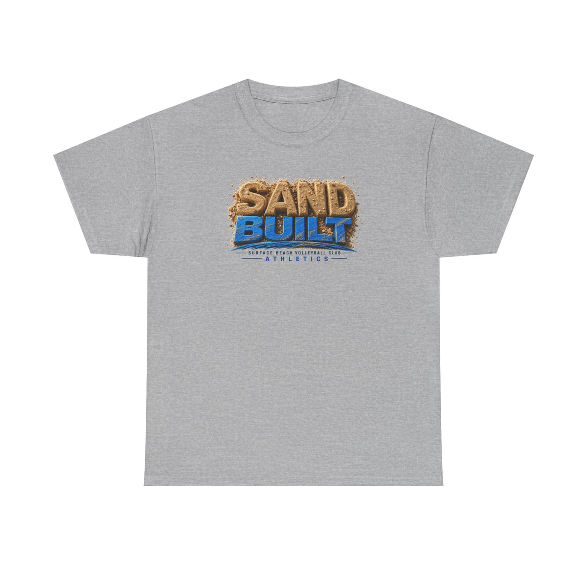 Sand Built Athletic Tee – Beach-Inspired 'Sand Built' Graphic T-Shirt