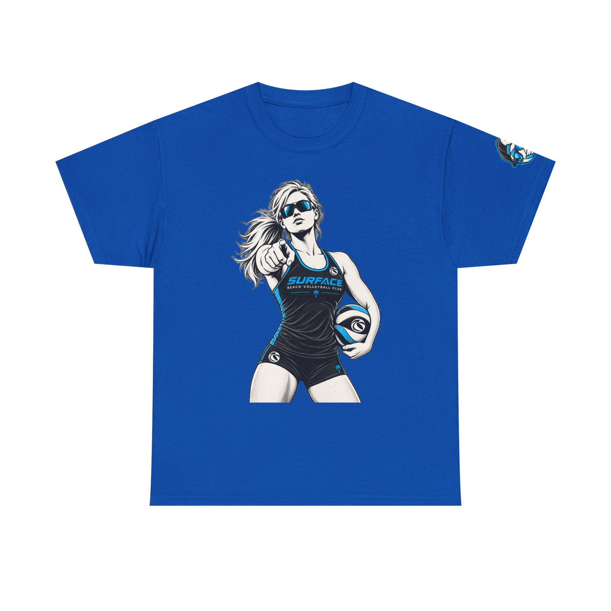 Volleyball Player Graphic Tee — Fierce Female Athlete Design