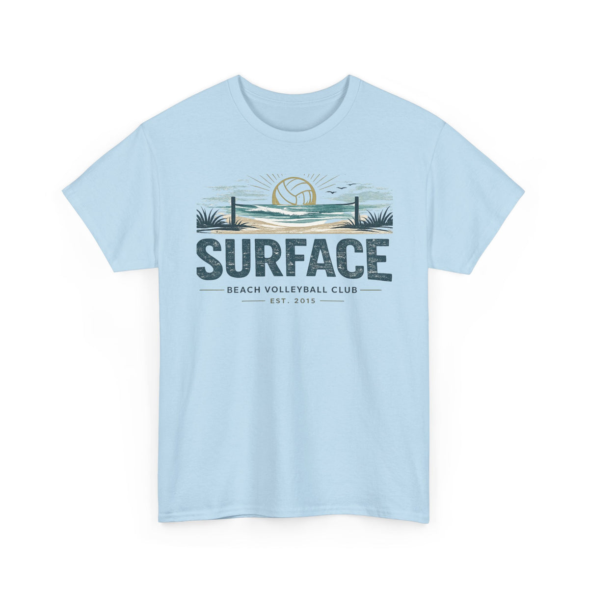 Surface Beach Volleyball Club T-Shirt — Vintage Coastal Volleyball Tee