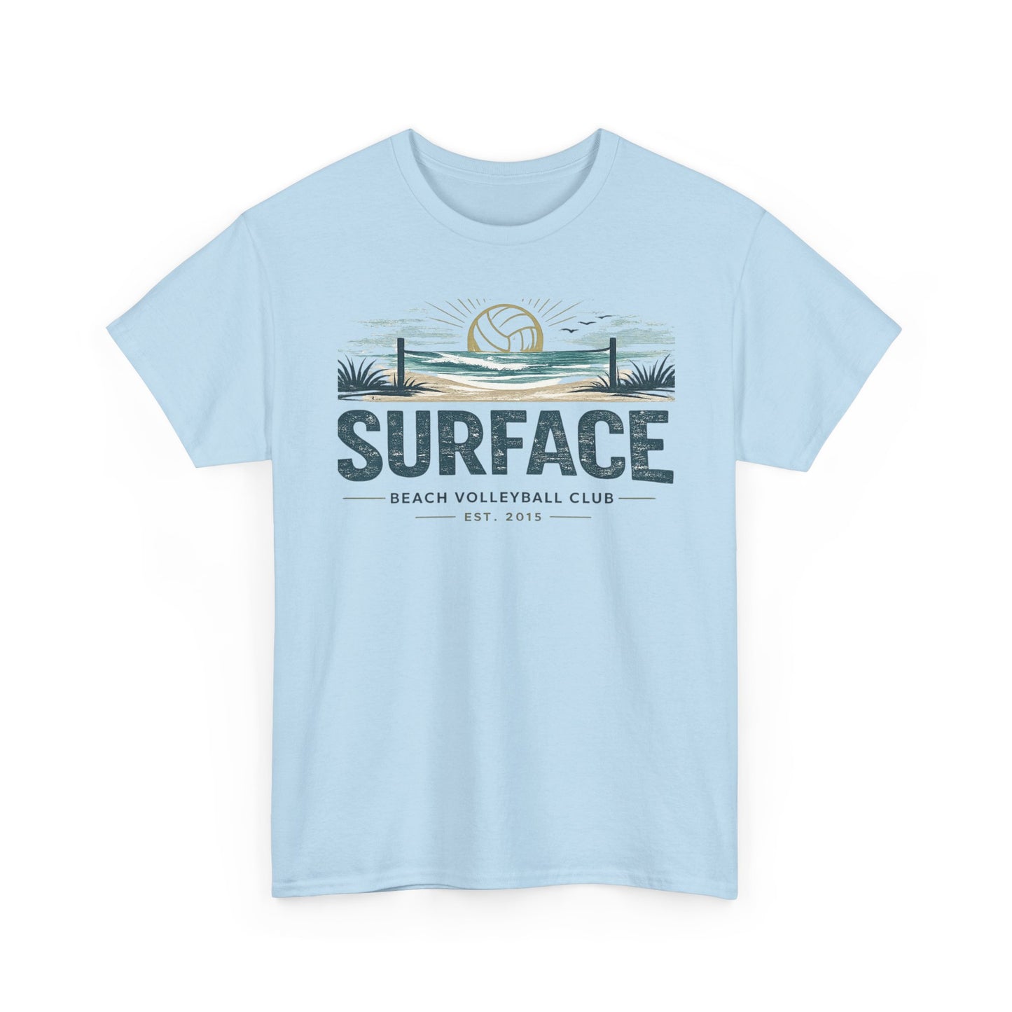 Surface Beach Volleyball Club T-Shirt — Vintage Coastal Volleyball Tee