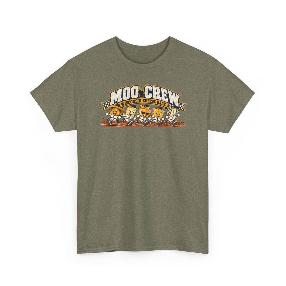 Moo Crew Cheese Race Baseball T-Shirt