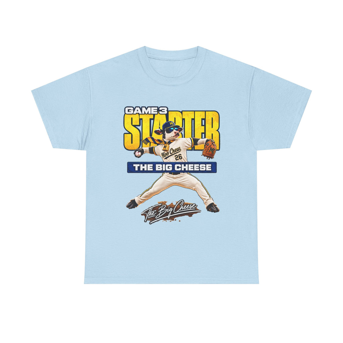 Moo Crew Game 3 Starter Baseball T-Shirt – The Big Cheese