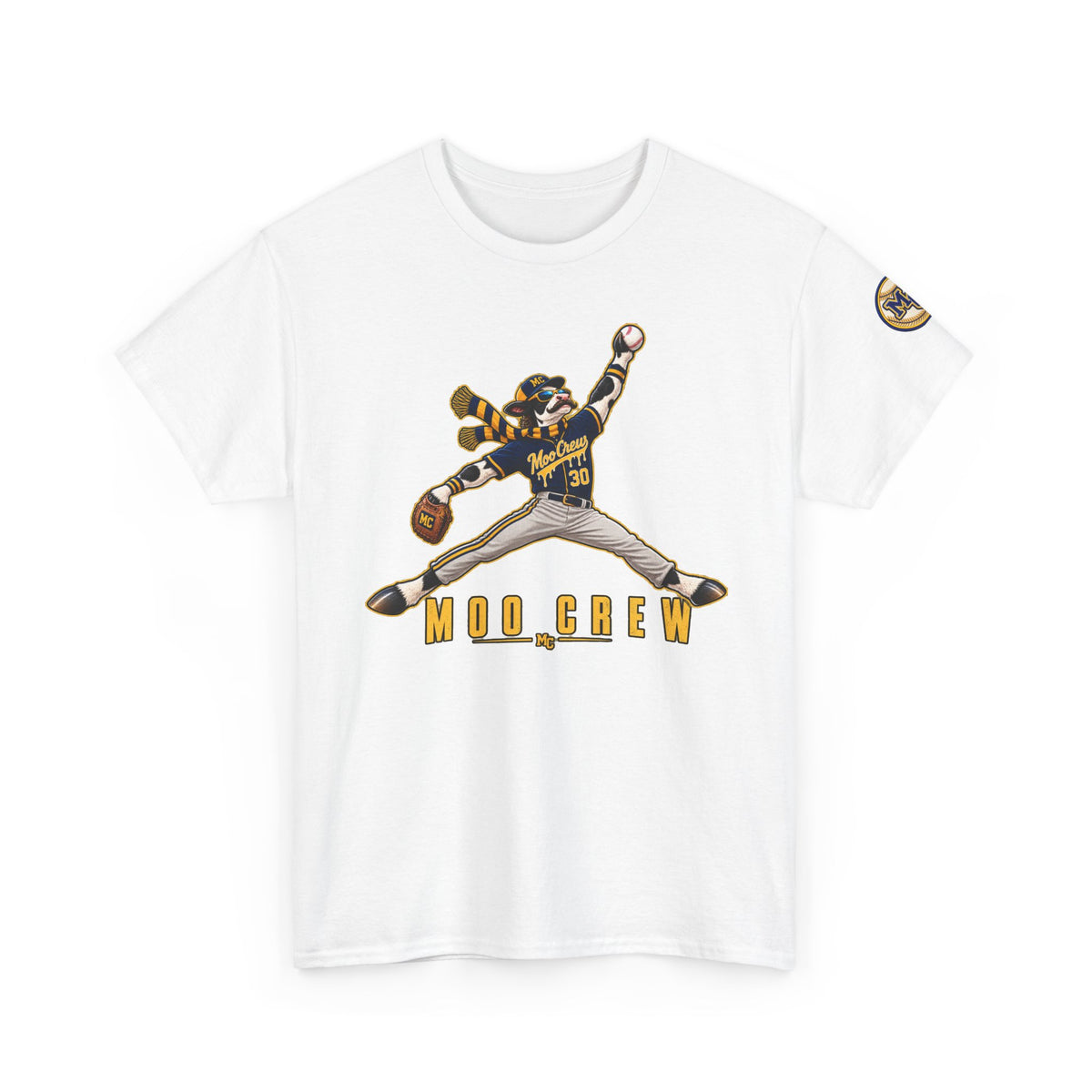 Moo Crew Baseball Player Graphic Tee