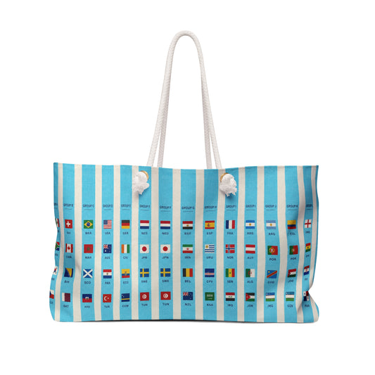 Surfache Weekender Bag — World Cup Groups Cabana Stripe