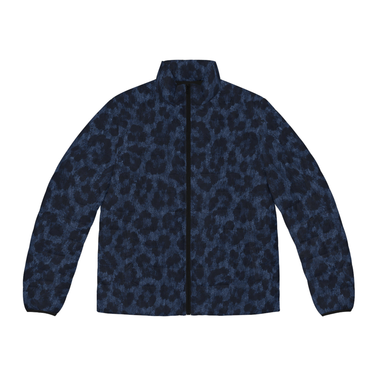 Midnight Leopard Puffer Jacket AOP