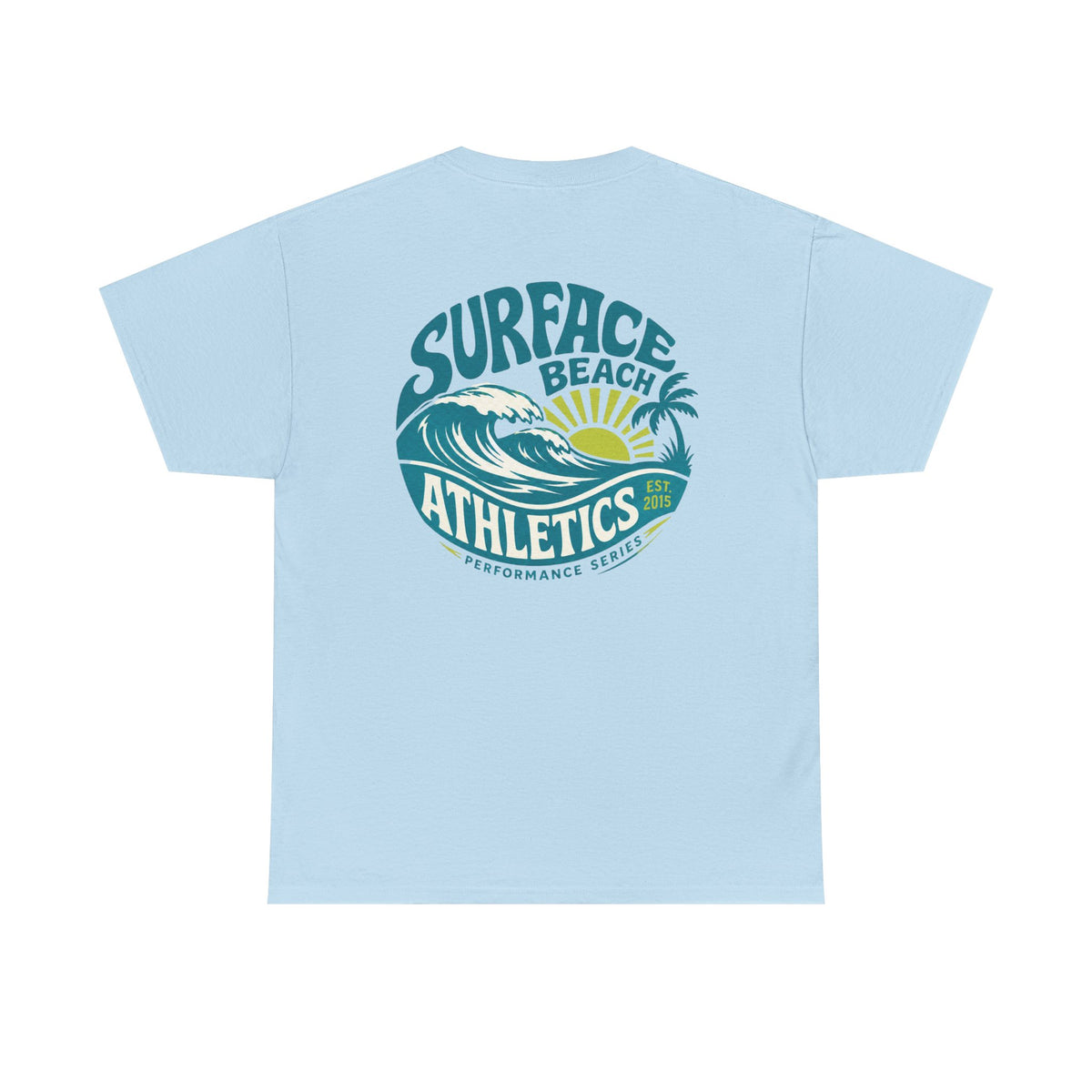 Surface Beach Club T-Shirt — Vintage Palm & Wave Logo Tee