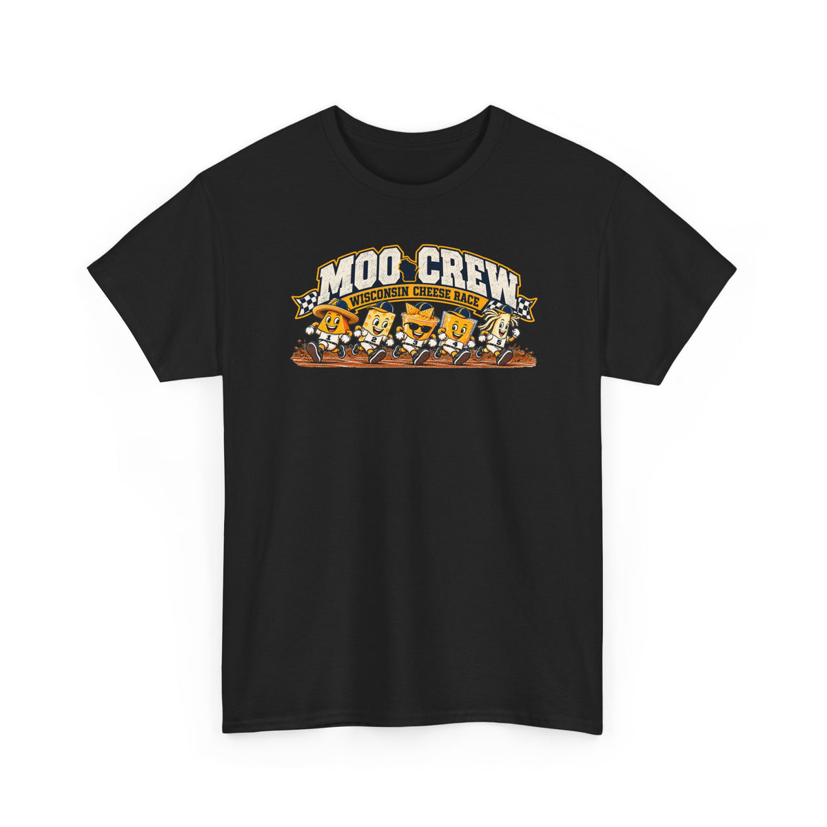 Moo Crew Cheese Race Baseball T-Shirt