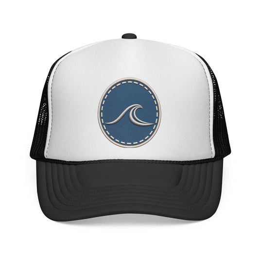 Surfache Wave Trucker Hat — Vintage Surf Logo Cap for Beach Lovers