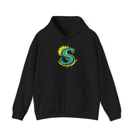 Sunwave 'S' Logo Hoodie – Surf-Inspired Monogram Sweatshirt