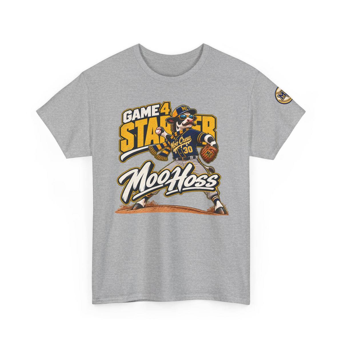 Moo Crew Game 4 Starter Baseball T-Shirt – Moo Hoss