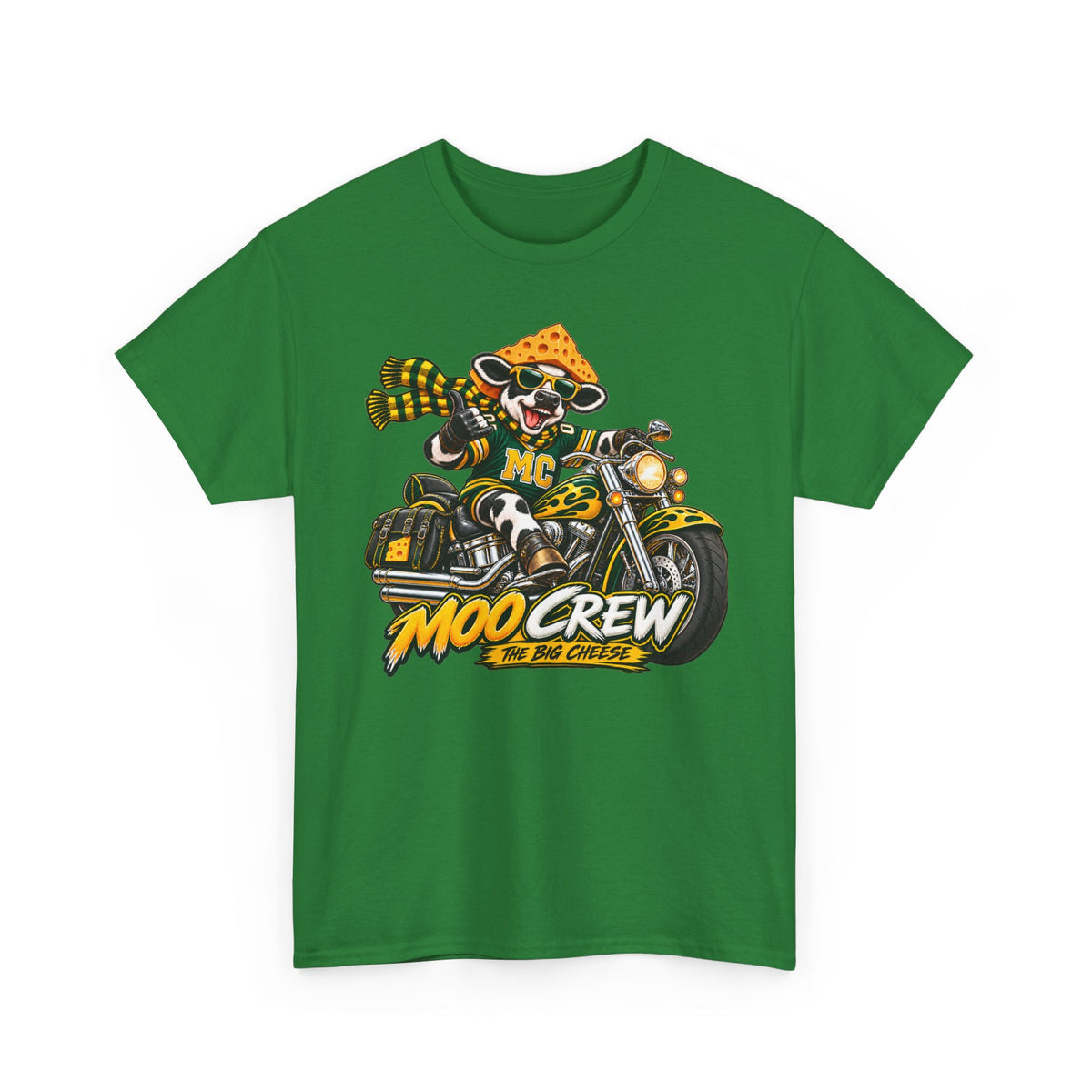Moo Crew WI Teams Game Day Motorcycle Graphic Tee The Big Cheese