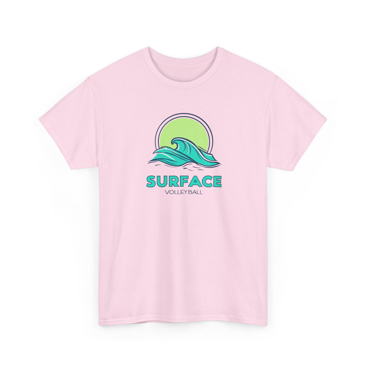 Surface Volleyball Tee — Retro Wave Surf Logo T‑Shirt