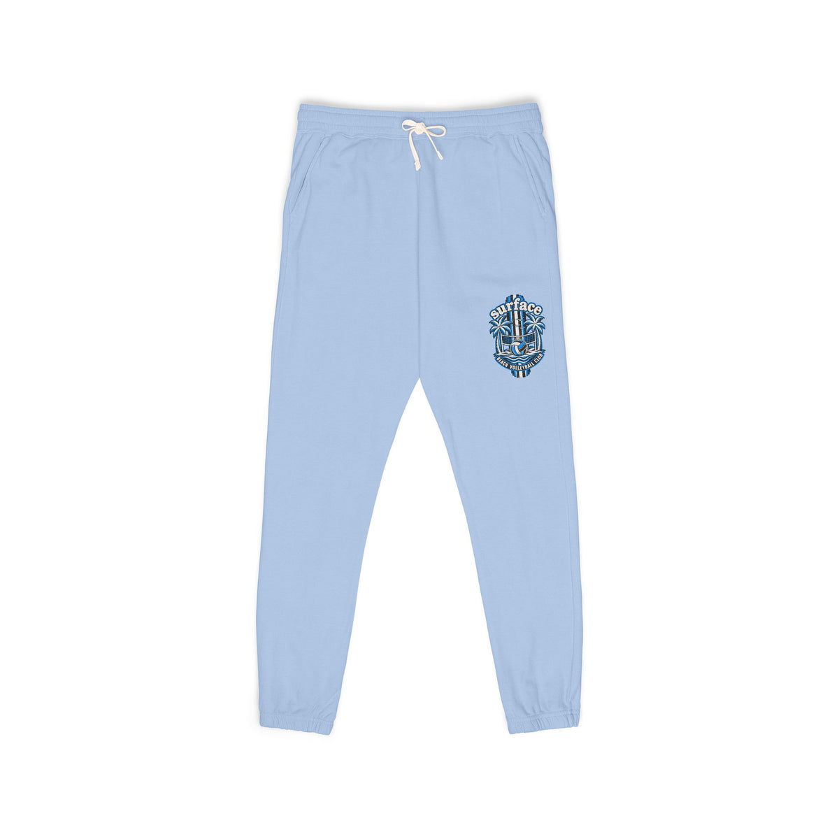 Embroidered Anchor Fleece Sweatpants — Nautical Beach Vibe Joggers