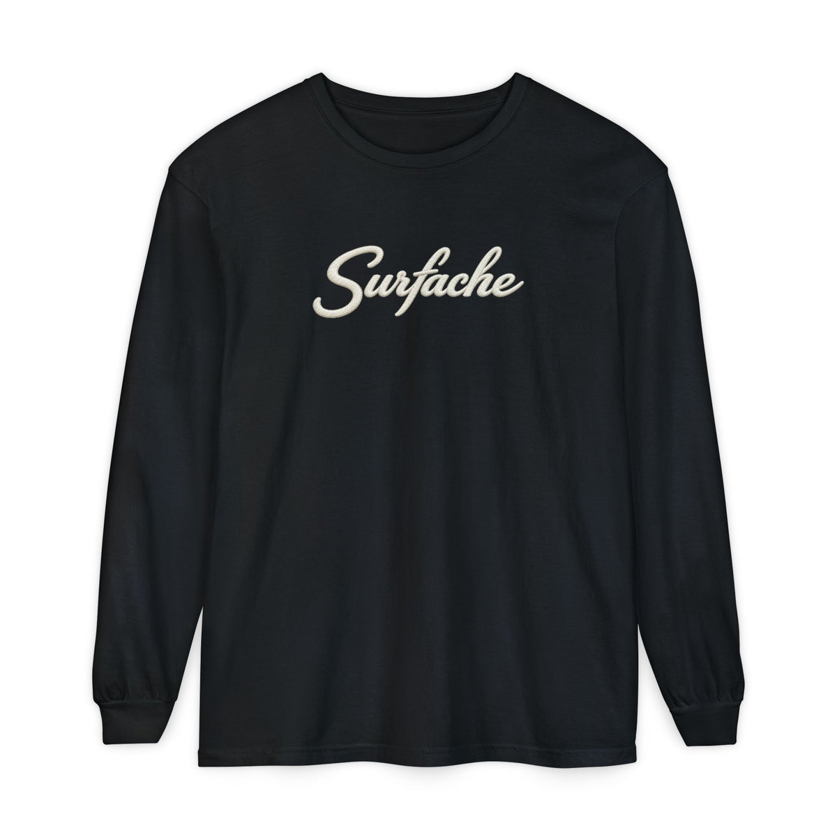 Surfache Long Sleeve T‑Shirt — Coastal Bird Patch Graphic