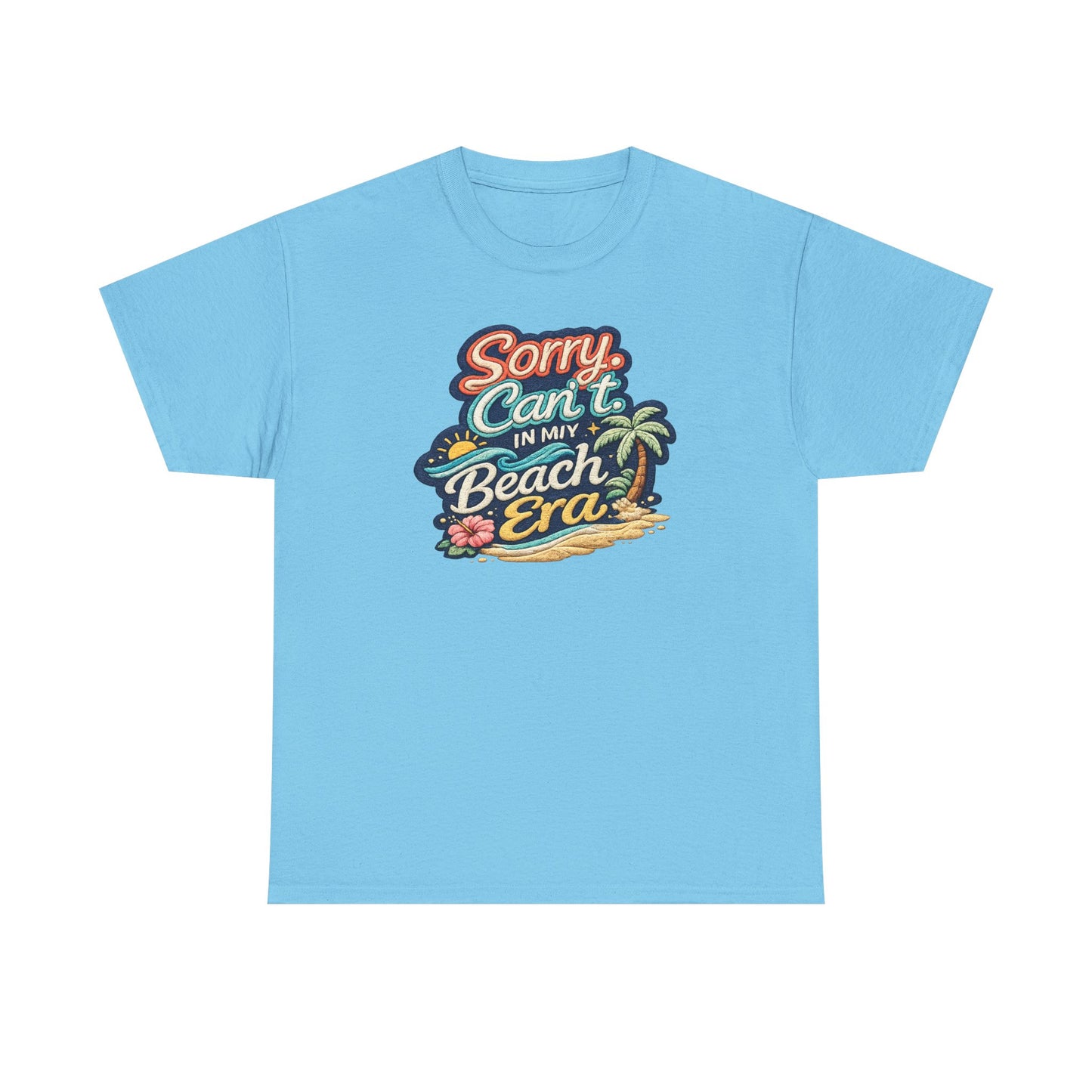 Sorry Can't, In My Beach Era Tee — Retro Tropical Palm Beach Vacation T‑Shirt