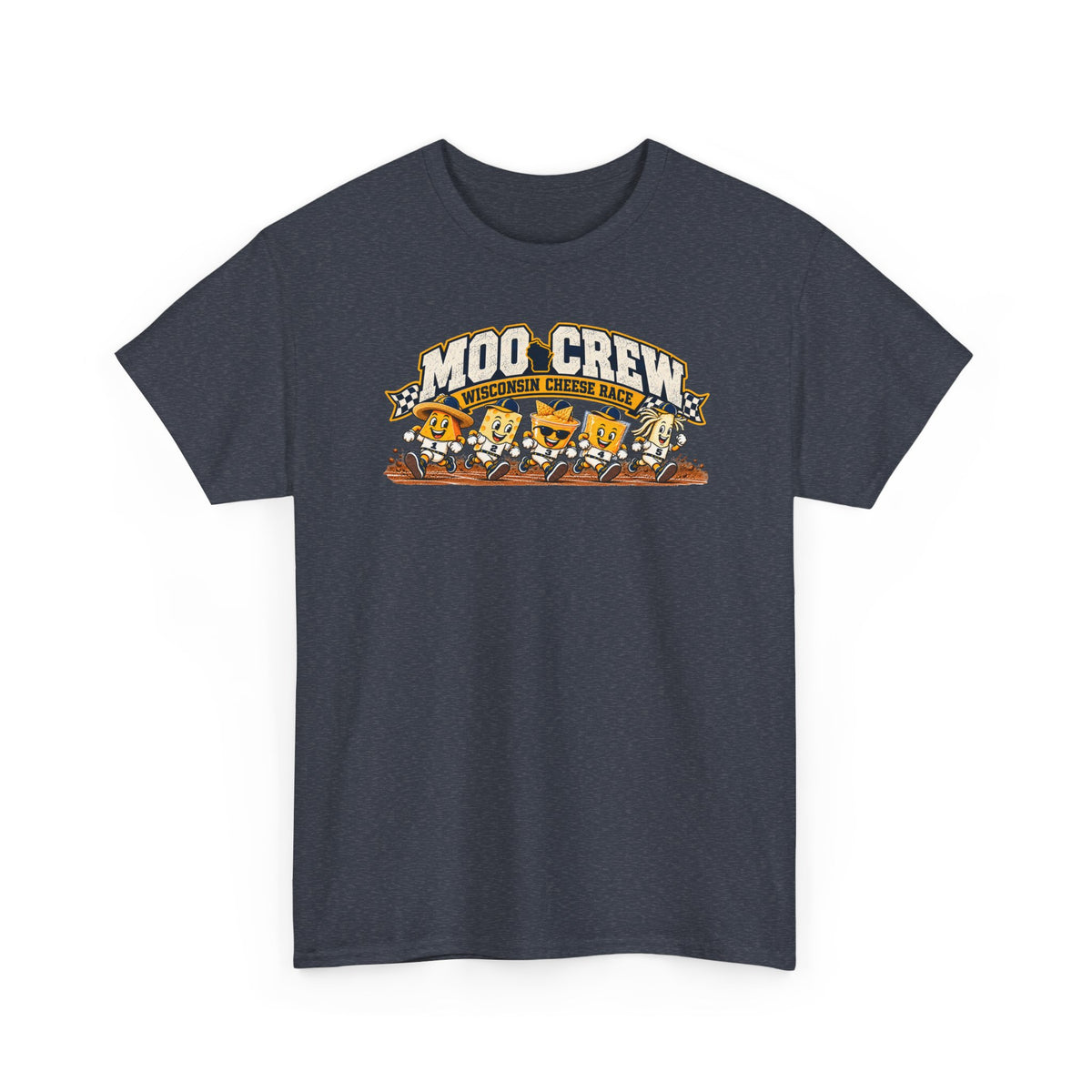 Moo Crew Cheese Race Baseball T-Shirt