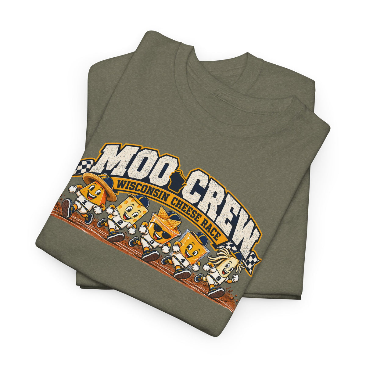 Moo Crew Cheese Race Baseball T-Shirt