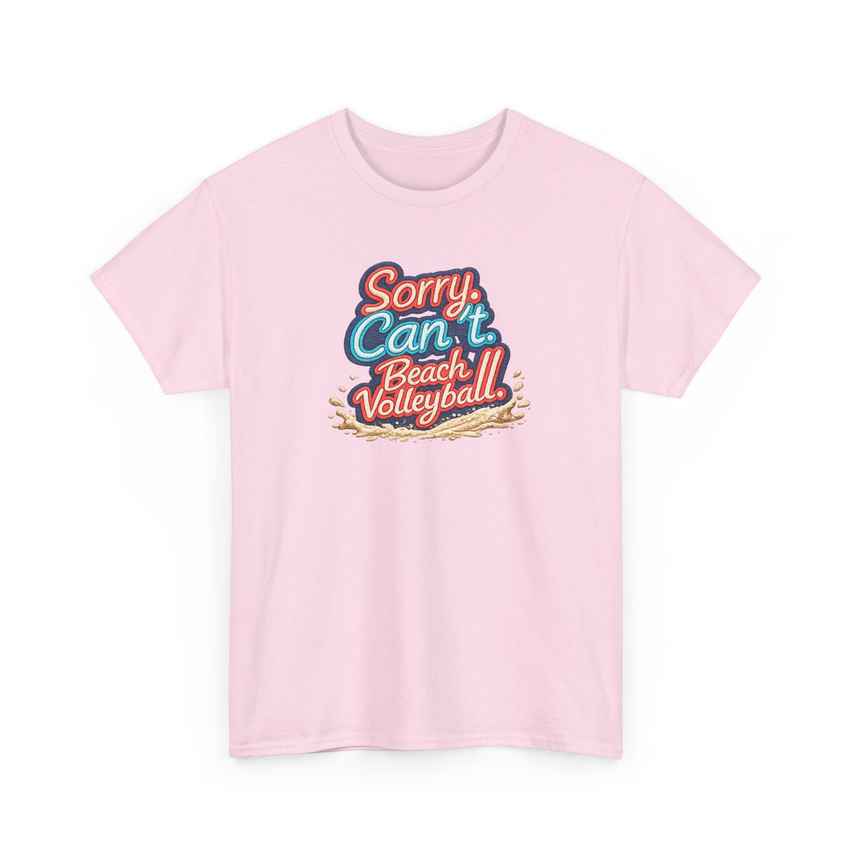 Beach Volleyball Tee — "Sorry, Can't. I’ve Got Beach Volleyball" Retro Graphic