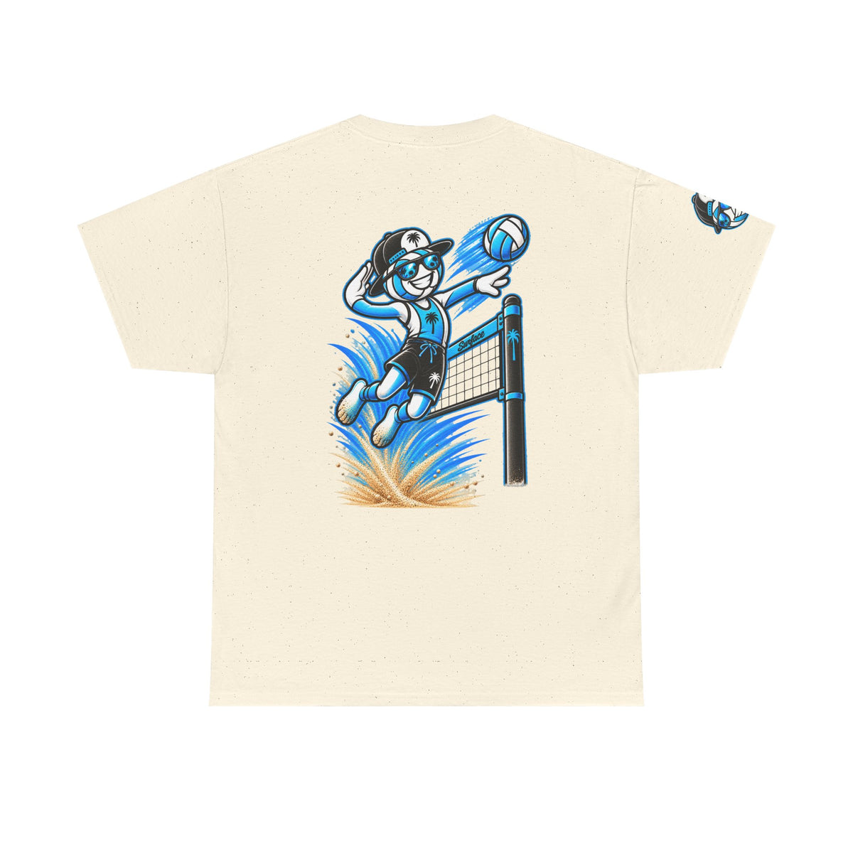 Surface Volleyball Mascot T-Shirt — Beach Volleyball Dive Graphic Tee