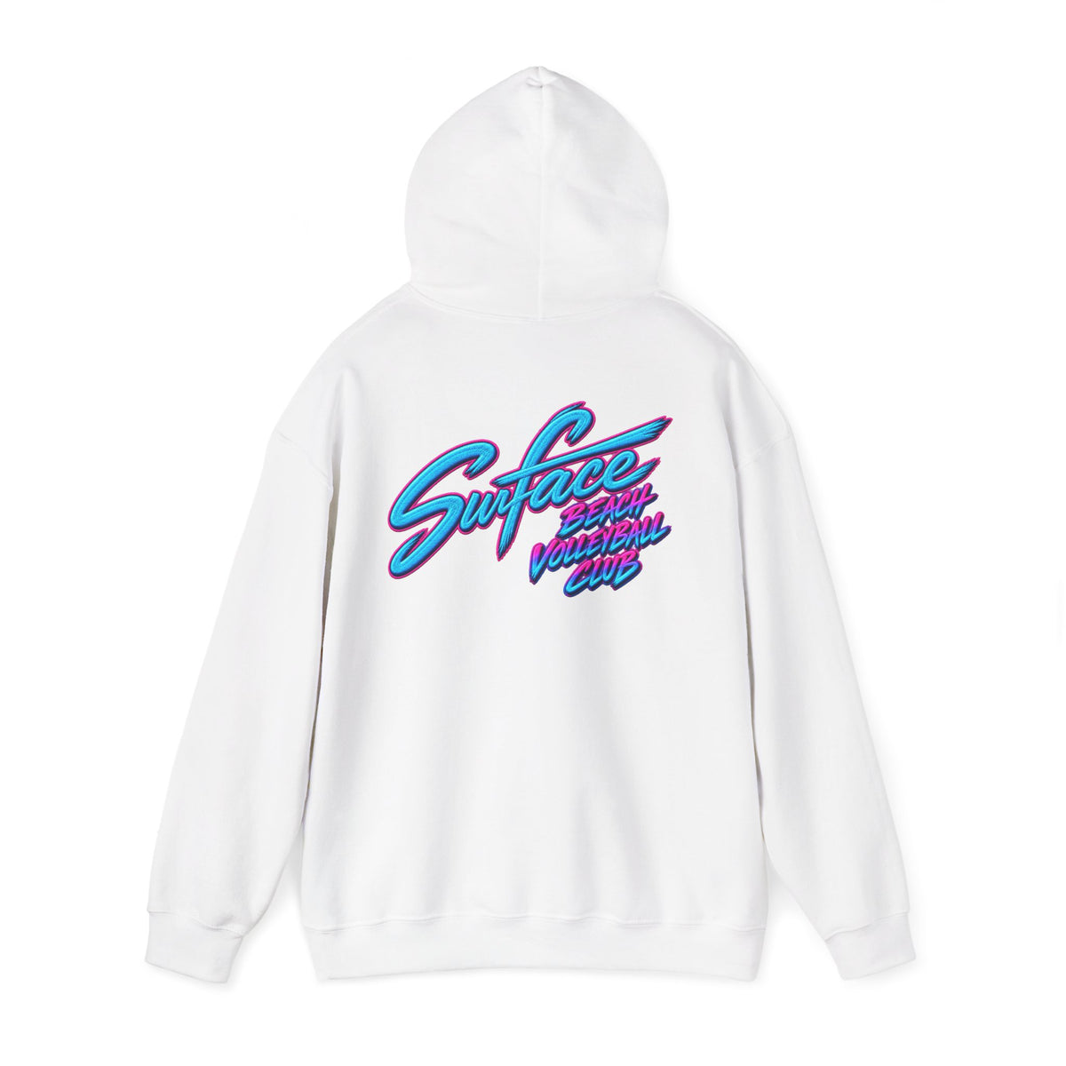 2027 Hoodie — "Surface" Retro Script Pullover (80s Vaporwave Style)