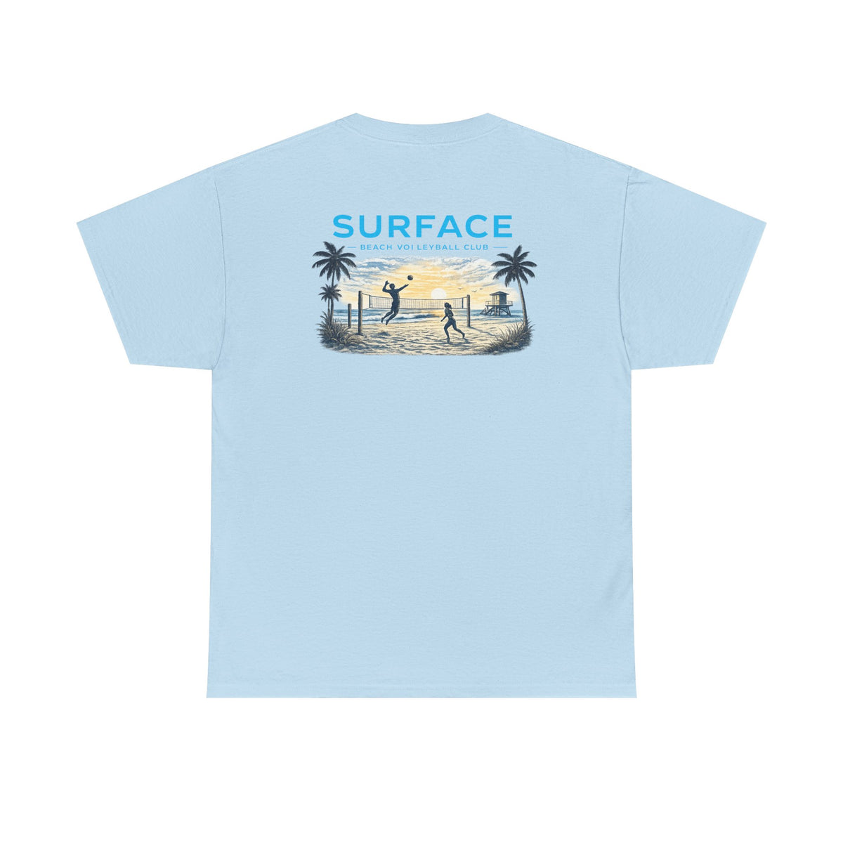 Surface Beach Volleyball Club T-Shirt — Coastal Sunset Volley Tee