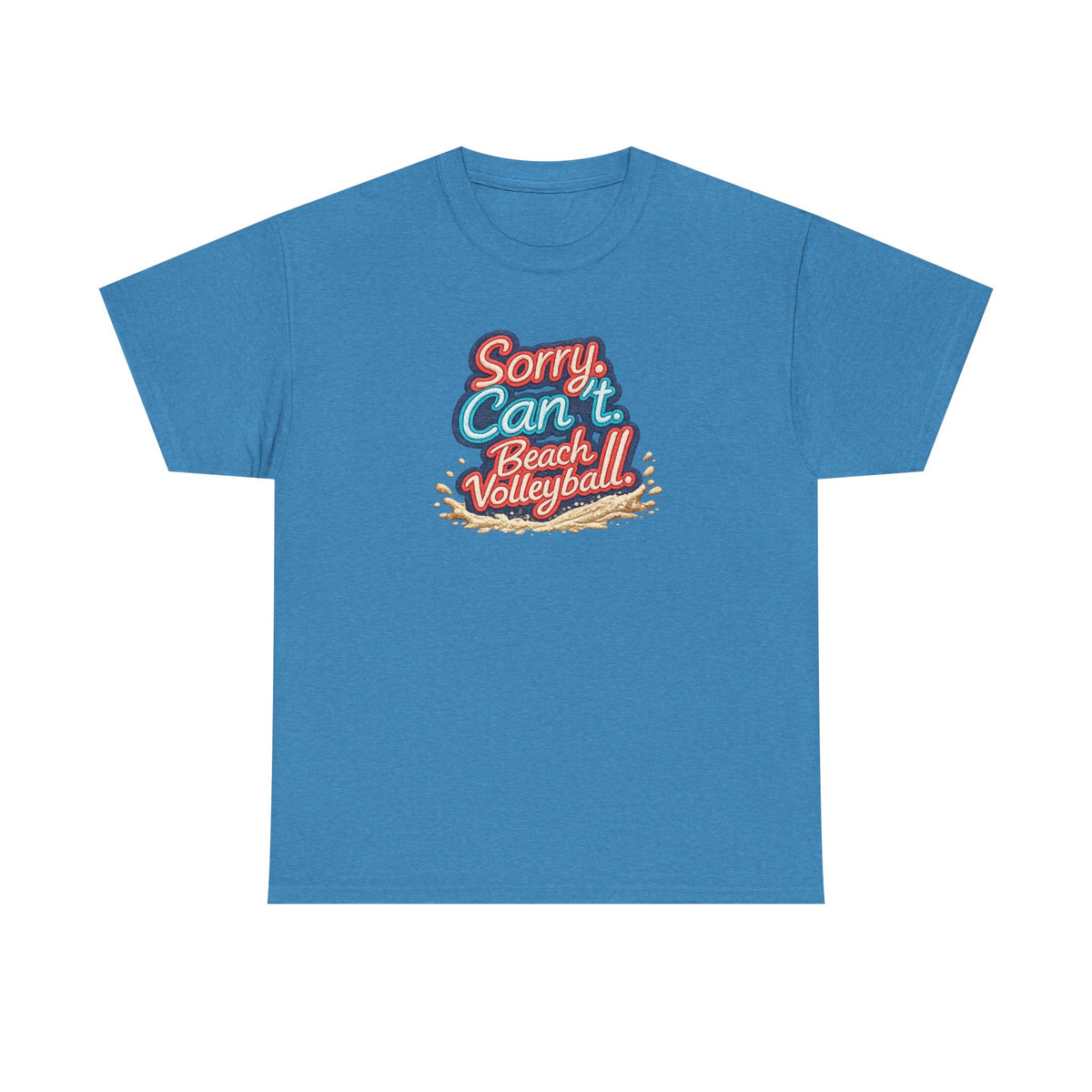 Beach Volleyball Tee — "Sorry, Can't. I’ve Got Beach Volleyball" Retro Graphic