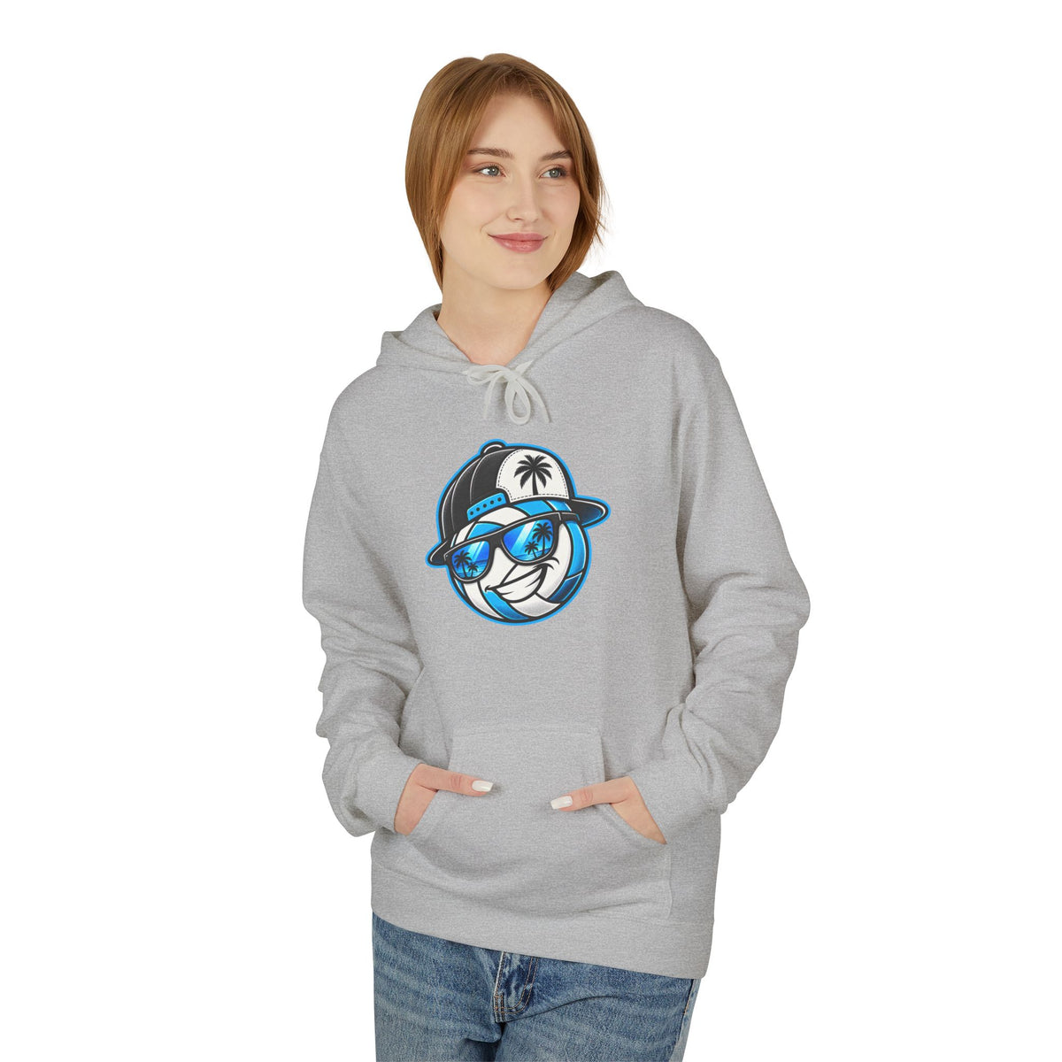 Surfface Beach Volleyball Hoodie — Retro Mascot Logo Pullover